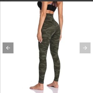 COLORFULKOALA GREEN CAMO LEGGINGS M